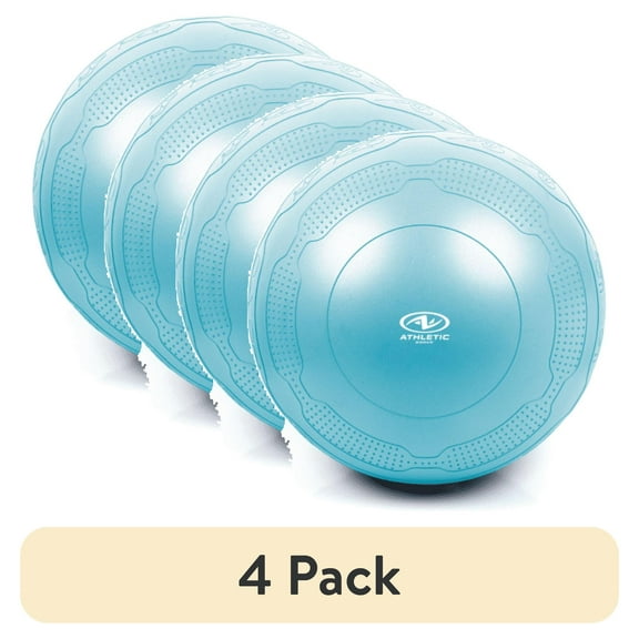(4 pack) Athletic Works 55cm Yoga Ball, Anti-Burst, Exercises Poses Embossed