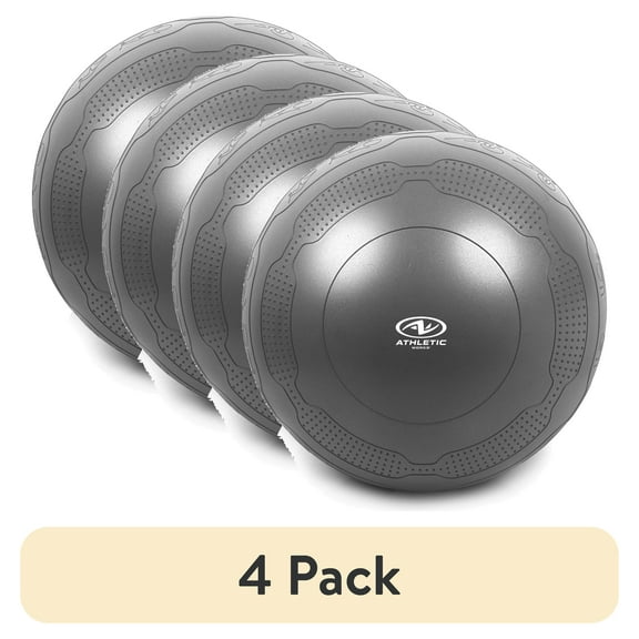 (4 pack) Athletic Works 75cm Yoga Ball, Anti-Burst, Exercises Poses Embossed