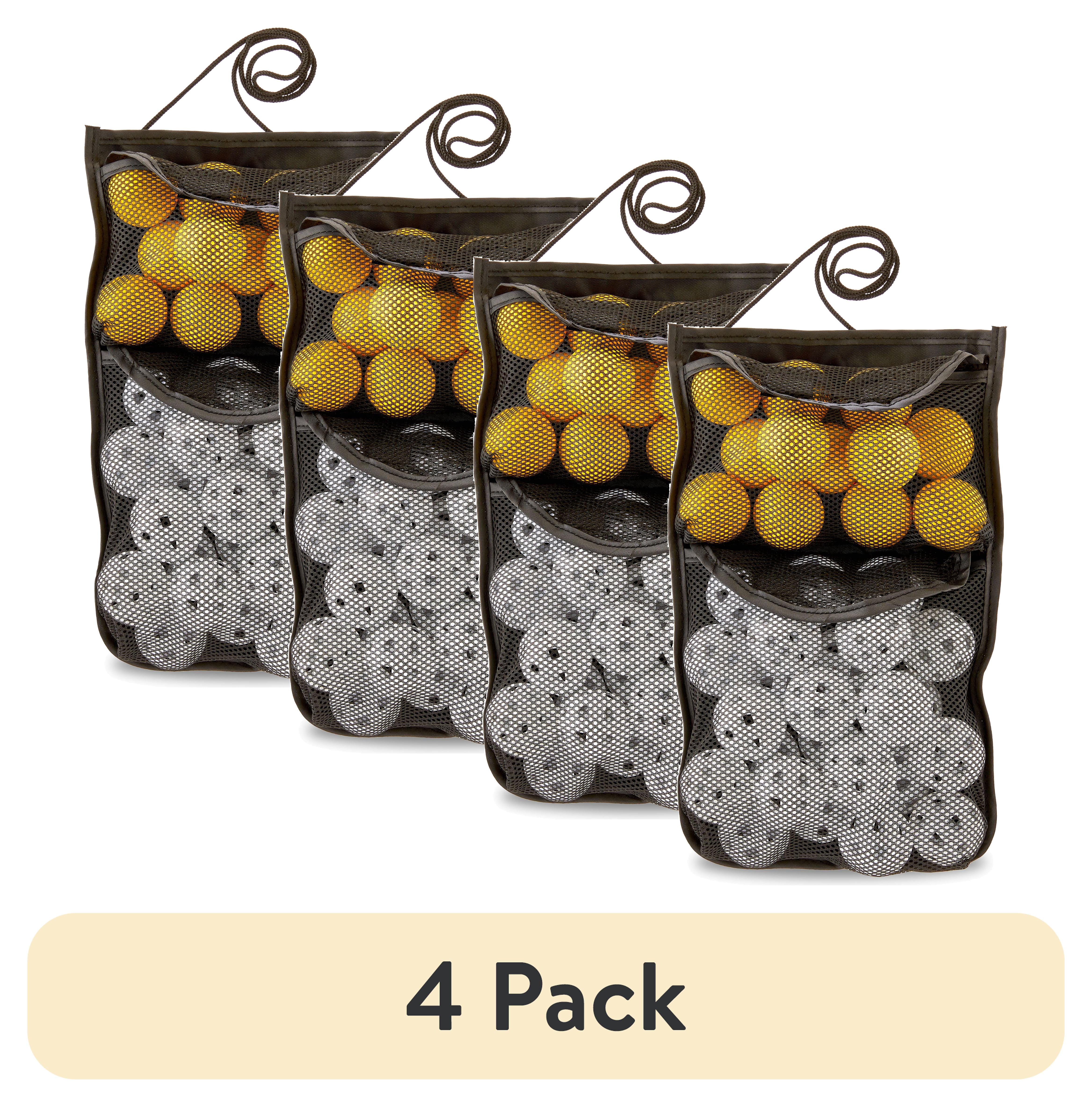 (4 pack) Athletic Works Assorted Yellow Foam and White Plastic Practice Golf Balls