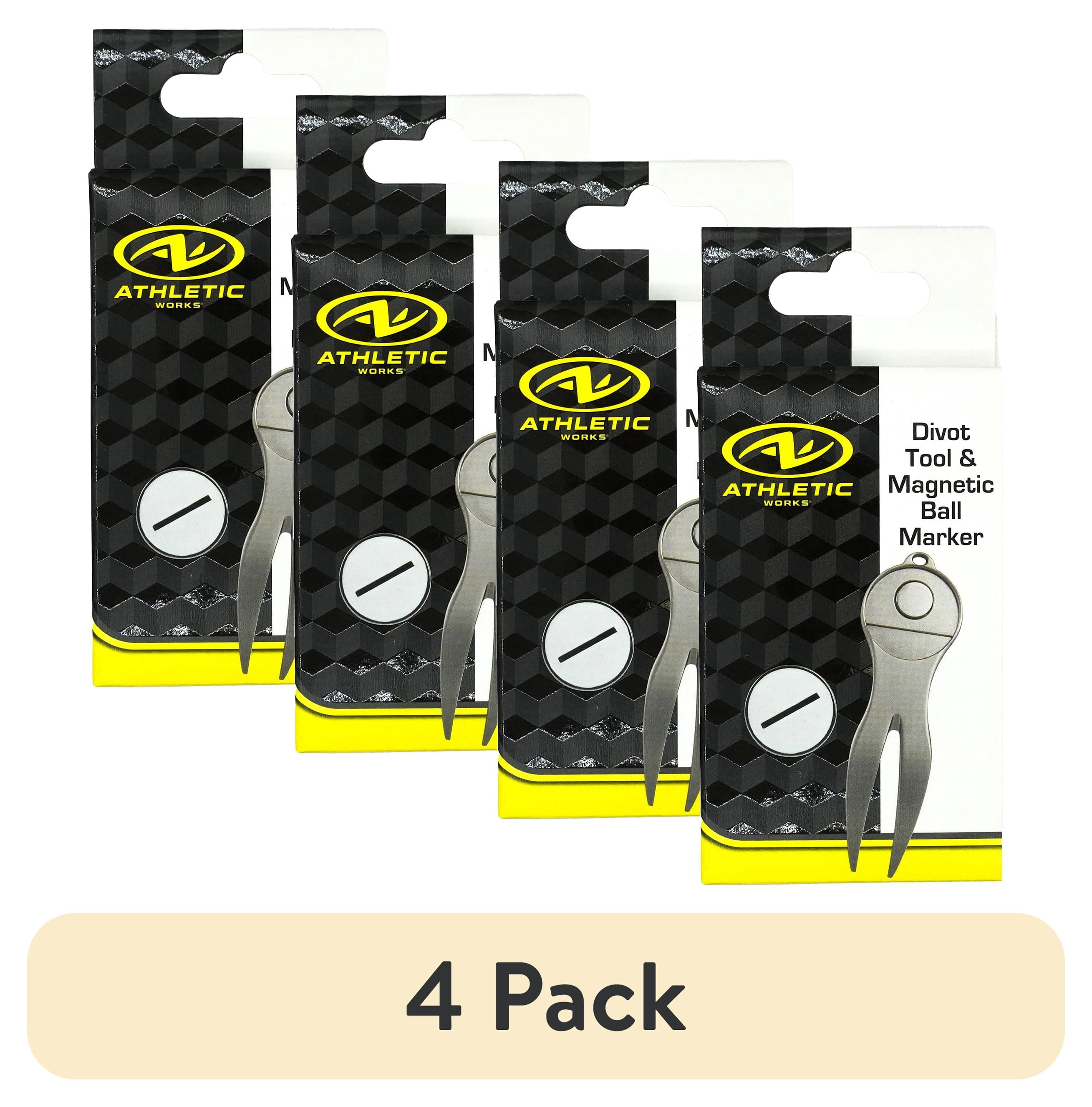 (4 pack) Athletic Works Divot Tool & Magnetic Ball Marker