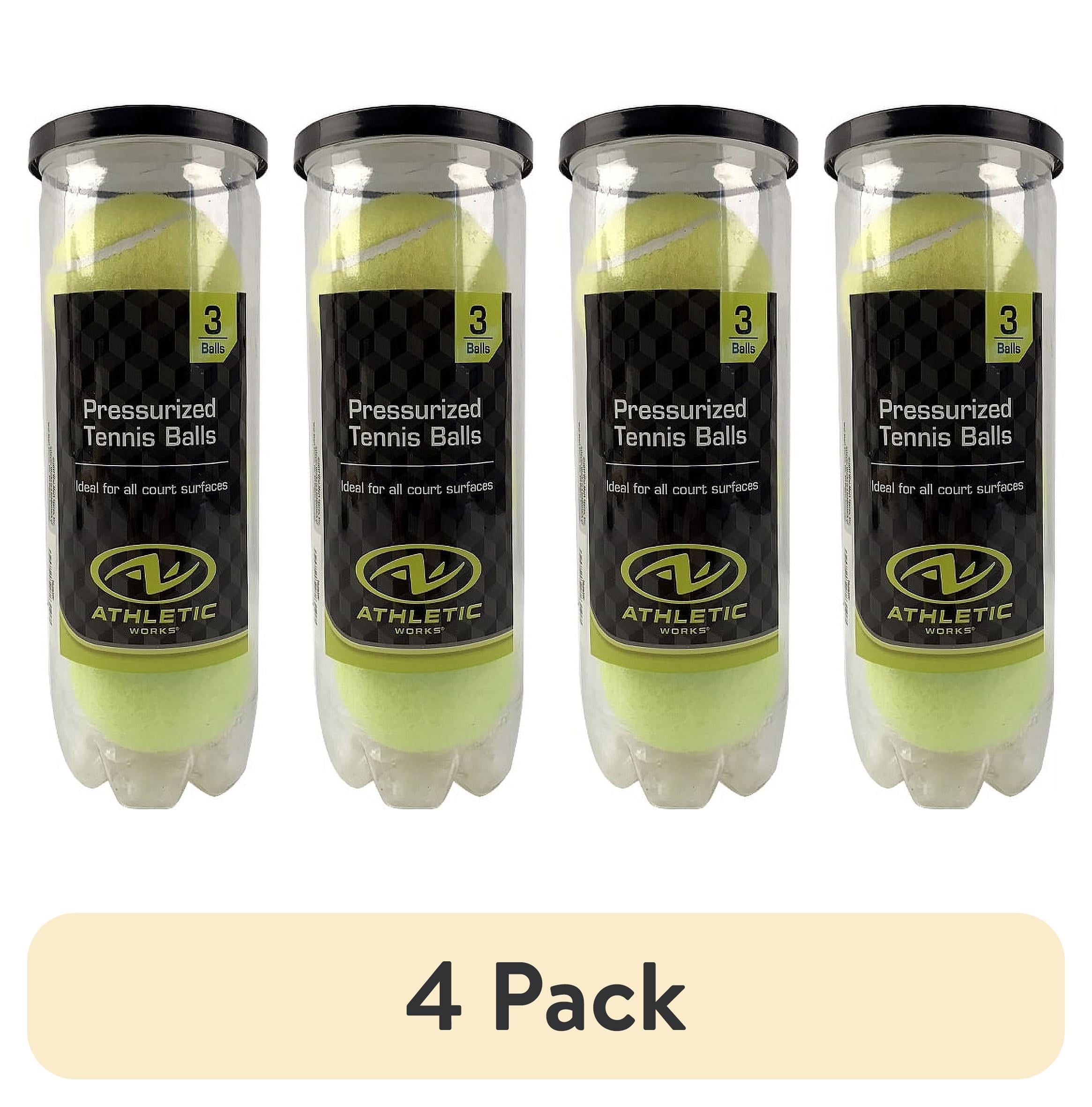 (4 pack) Athletic Works Regular Duty Tennis Balls, Multiple pack sizes