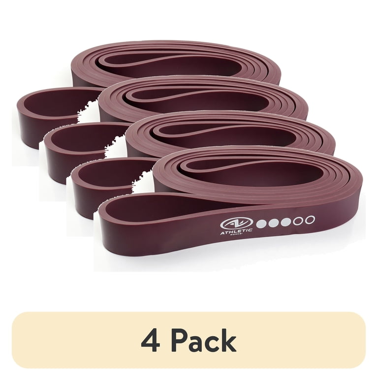 Athletic Works Resistance Bands 4 Pack, Medium, Latex, 40in