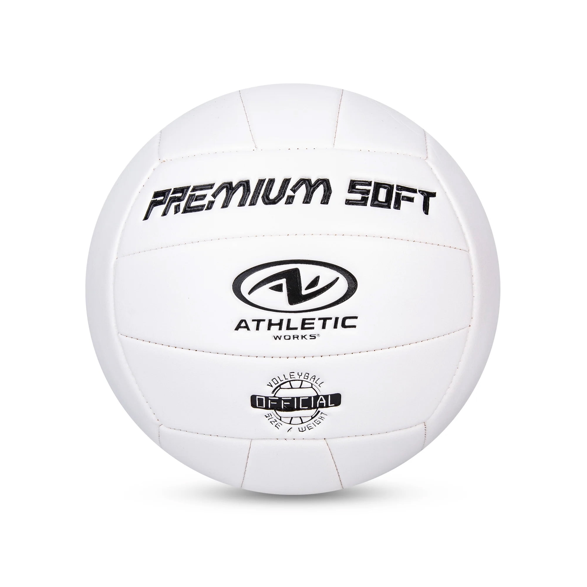(4 pack) Athletic Works Size 5 Premium Soft Volleyball, White
