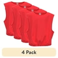 thumbnail image 1 of (24 pack) Athletic Works Sleeveless Pullover Junior Scrimmage Vest&nbsp;(Kids), Red, 6-Pack, 1 of 6