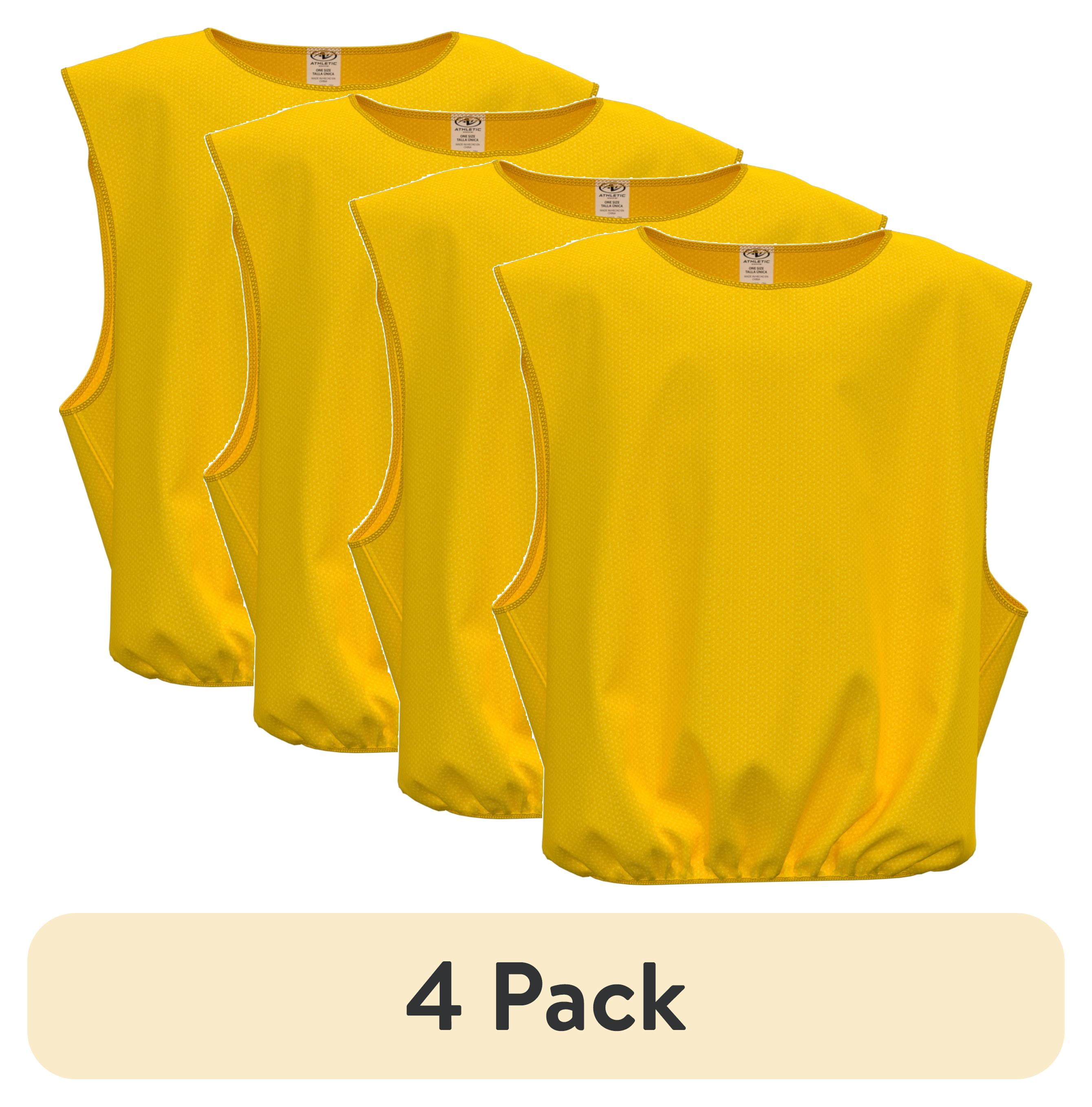 (24 pack) Athletic Works Sleeveless Pullover Junior Scrimmage Vest&nbsp;(Kids), Yellow