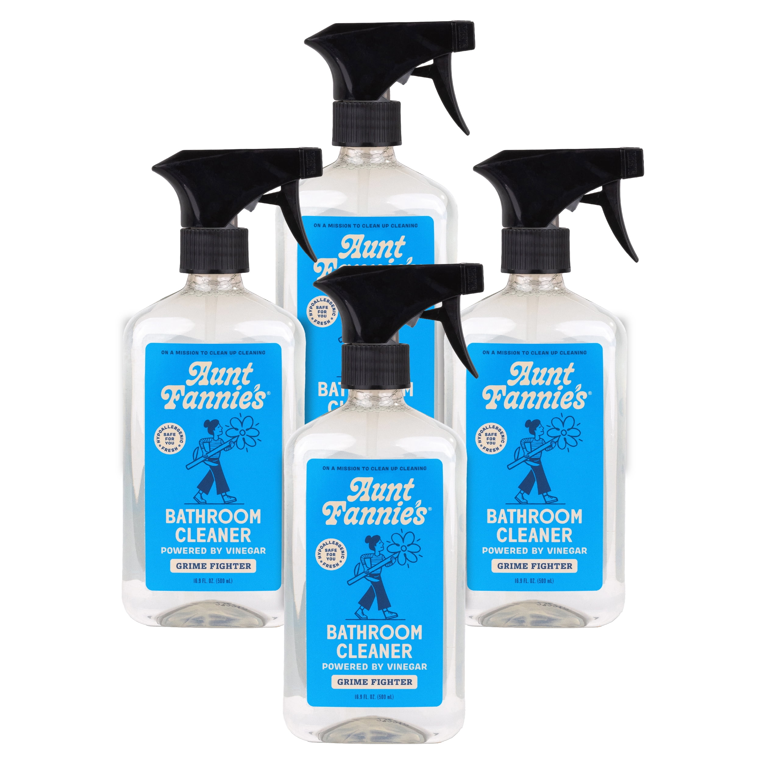 (4 pack) Aunt Fannie’s All-Purpose Vinegar Bathroom Cleaner Spray, 16.9 oz - Walmart.com