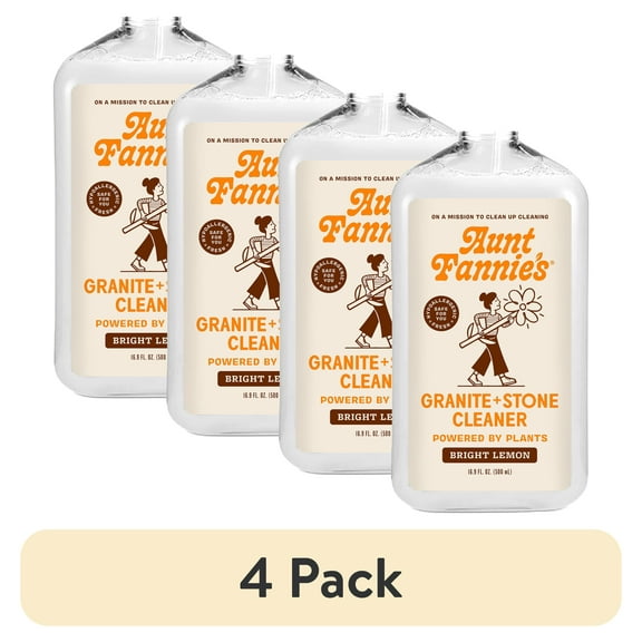 (4 pack) Aunt Fannie's Granite and Stone Spray Cleaner, 16.9 oz
