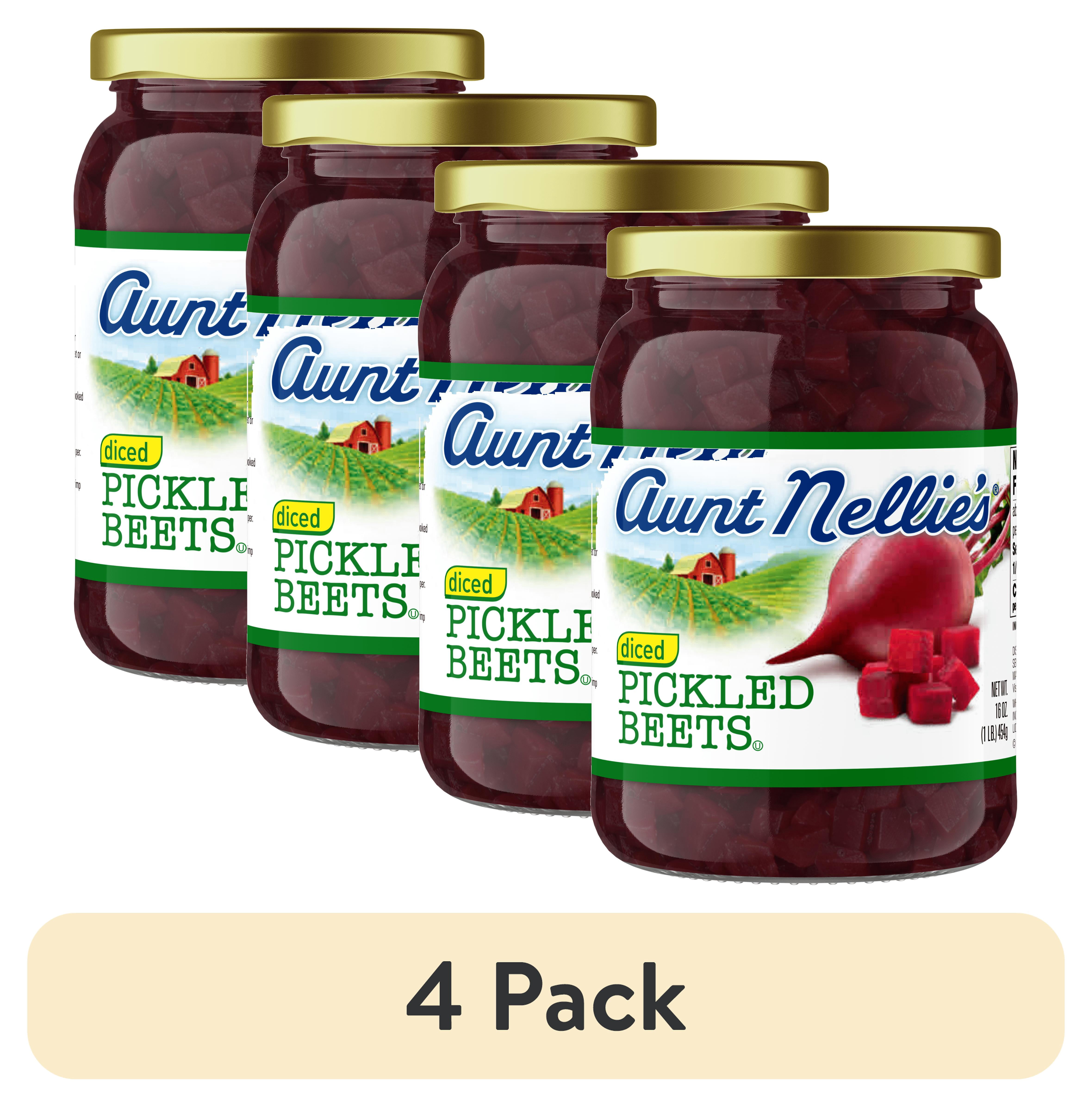 (4 pack) Aunt Nellie's Diced Pickled Beets, 16 oz