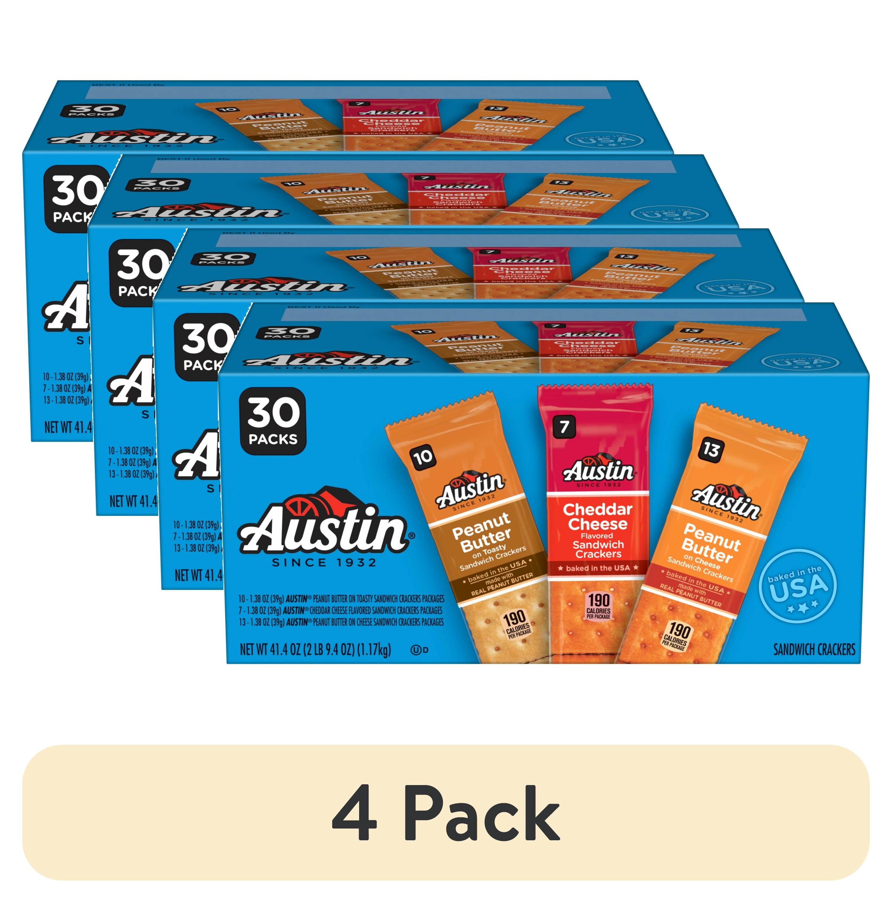 (4 pack) Austin Variety Pack Sandwich Crackers, Single Serve Snack ...
