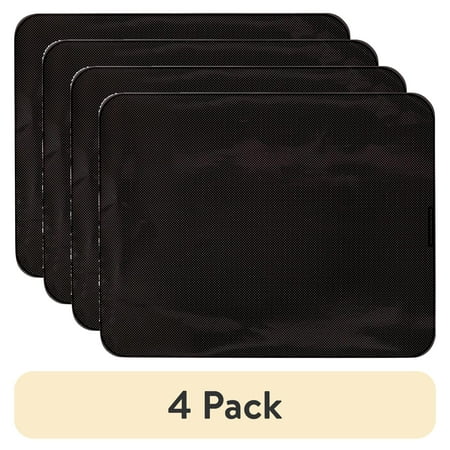 (4 pack) Auto Drive Universal Fit Side Window Repeat Using Black PVC Static Cling Sun Shade 1 Pack, 12" x 16"