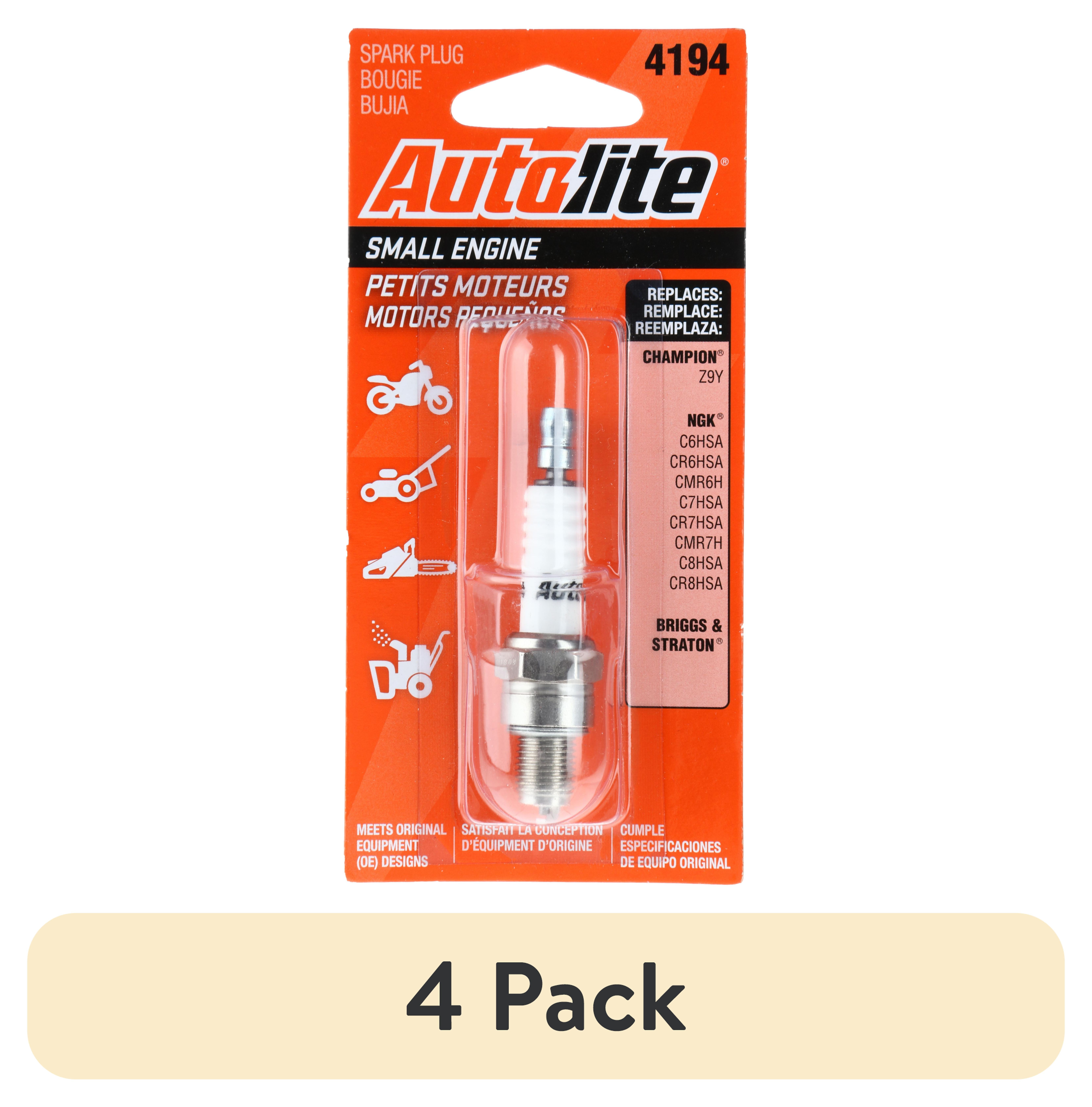 Autolite Power Sport Spark Plug, 4194, for Honda, Kawasaki, Yamaha
