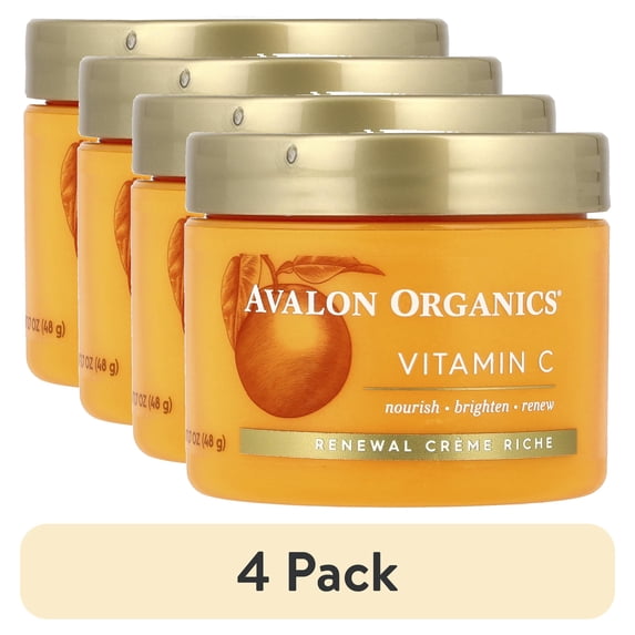 (4 pack) Avalon Organics Vitamin C Renewal Creme Riche, 1.7 oz