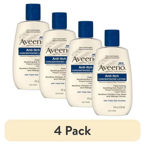 (4 pack) Aveeno Anti-Itch Concentrated Lotion - 4 oz