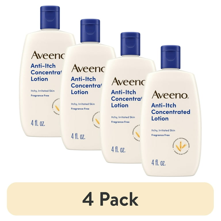 4 pack) Aveeno Anti-Itch Concentrated Lotion, Calamine & Triple