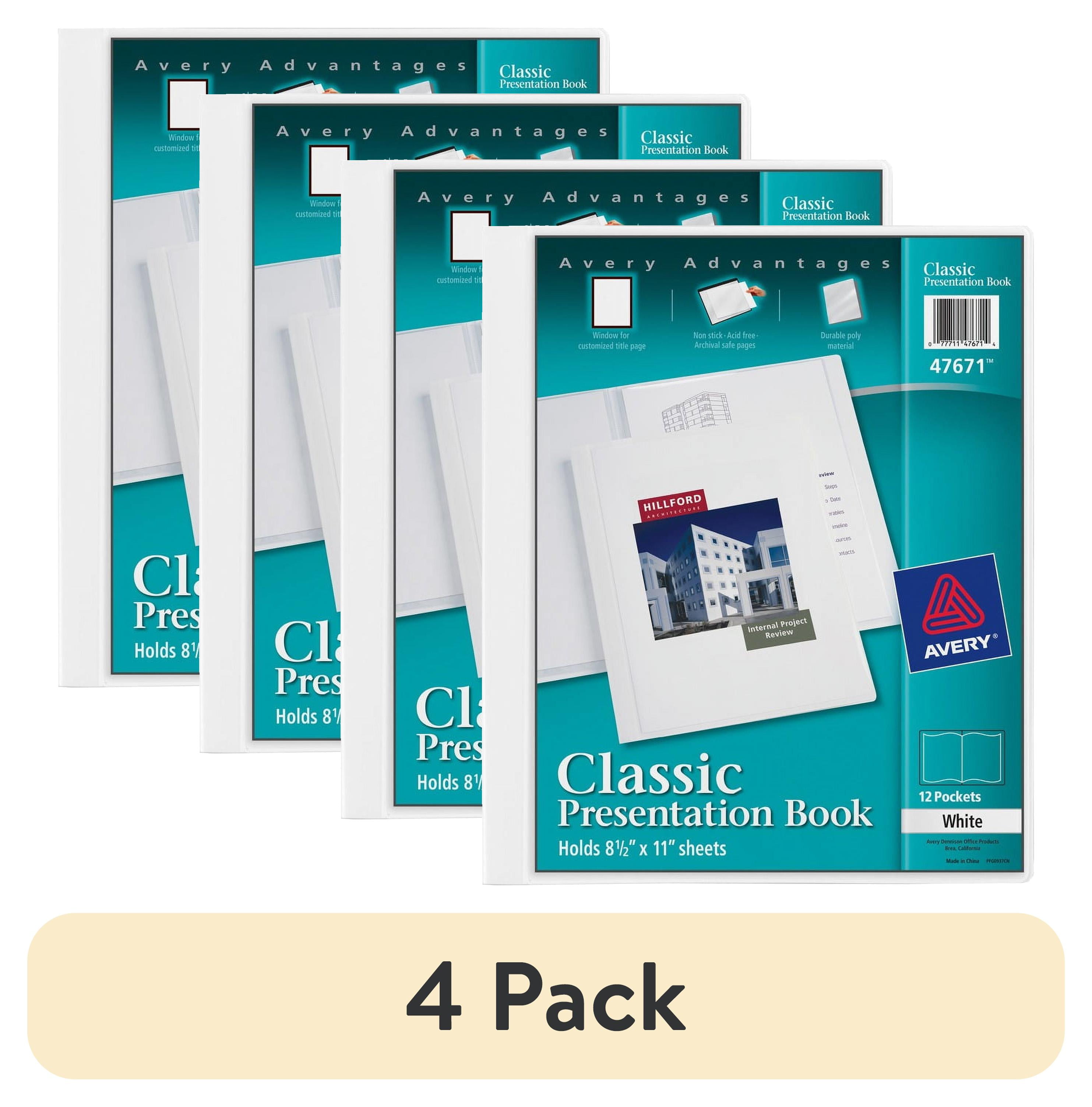 Avery Classic Presentation Book, Clear Front Window for Title Page