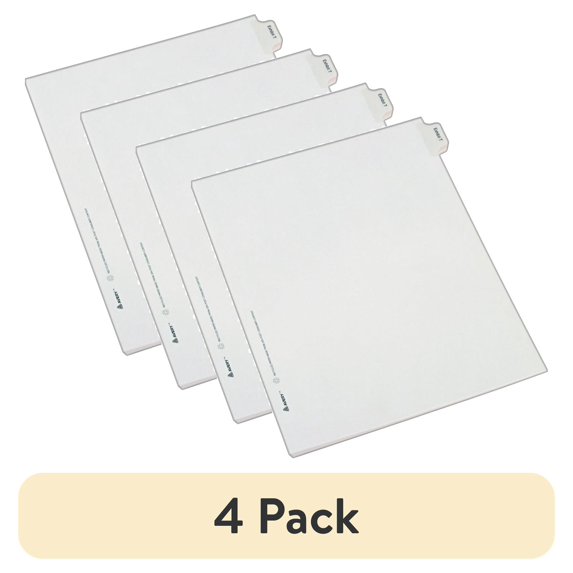 (4 pack) Avery Individual Legal Dividers Allstate Style, Letter Size, Side Tab EXHIBIT T (82126)