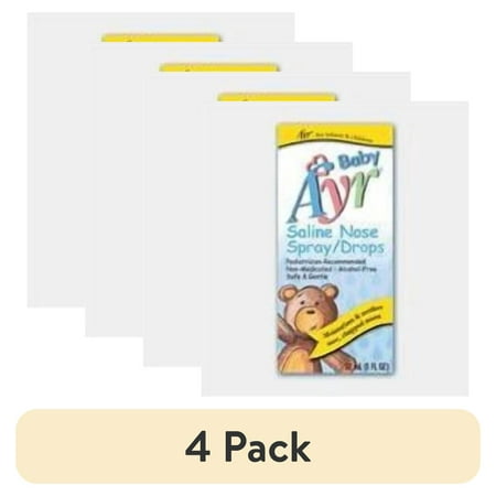(4 pack) Ayr Baby Saline Nose Spray/Drops 30 mL Each