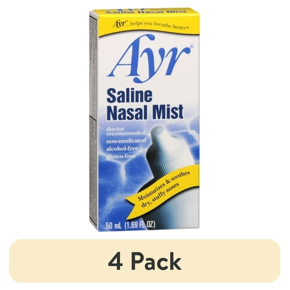 (4 pack) Ayr Saline Nasal Mist 50 mL