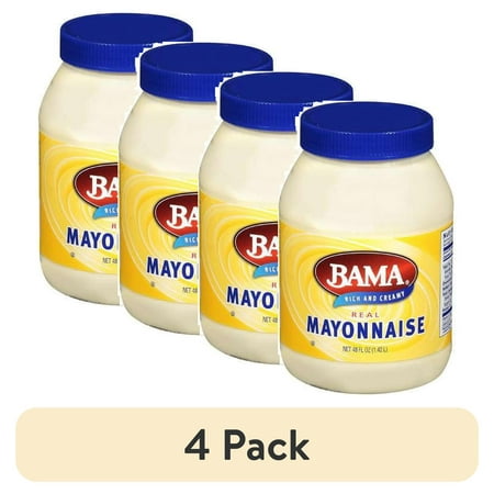 (4 pack) BAMA Real Mayonnaise, 48 oz. Jar
