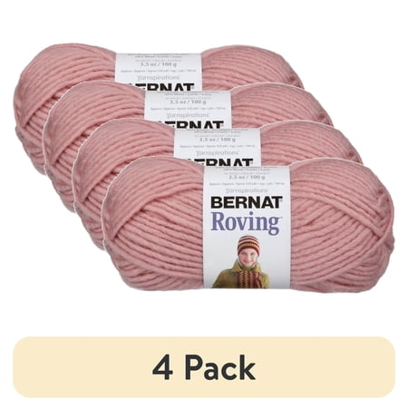 (4 pack) BERNAT ROVING YARN (100G/3.5OZ), QUARTZ PINK