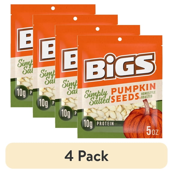 (4 pack) BIGS Simply Salted Pumpkin Seeds, 5 oz.