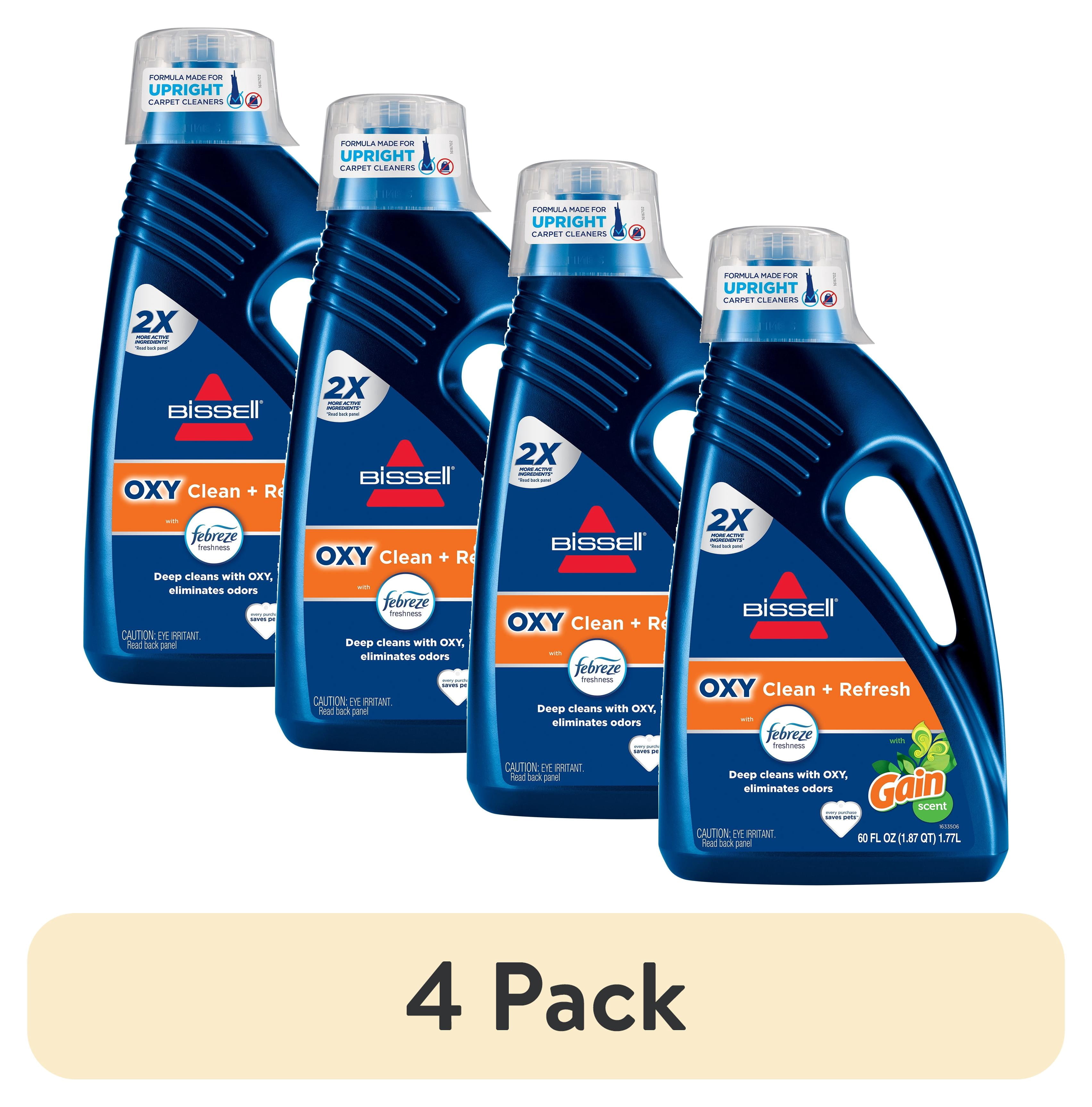 (4 pack) BISSELL Carpet & Rug Cleaner, Gain Scent, 60 fl oz, 1462W