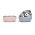 thumbnail image 1 of 4 pack Baby Bowls, 5 Inches Wide Stainless Steel Bowls for Kids with Removable Colorful Silicone Sleeve, Unbreakable Toddler Bowls for Soup, Cereal, Yogurt, Snacks..., 1 of 7
