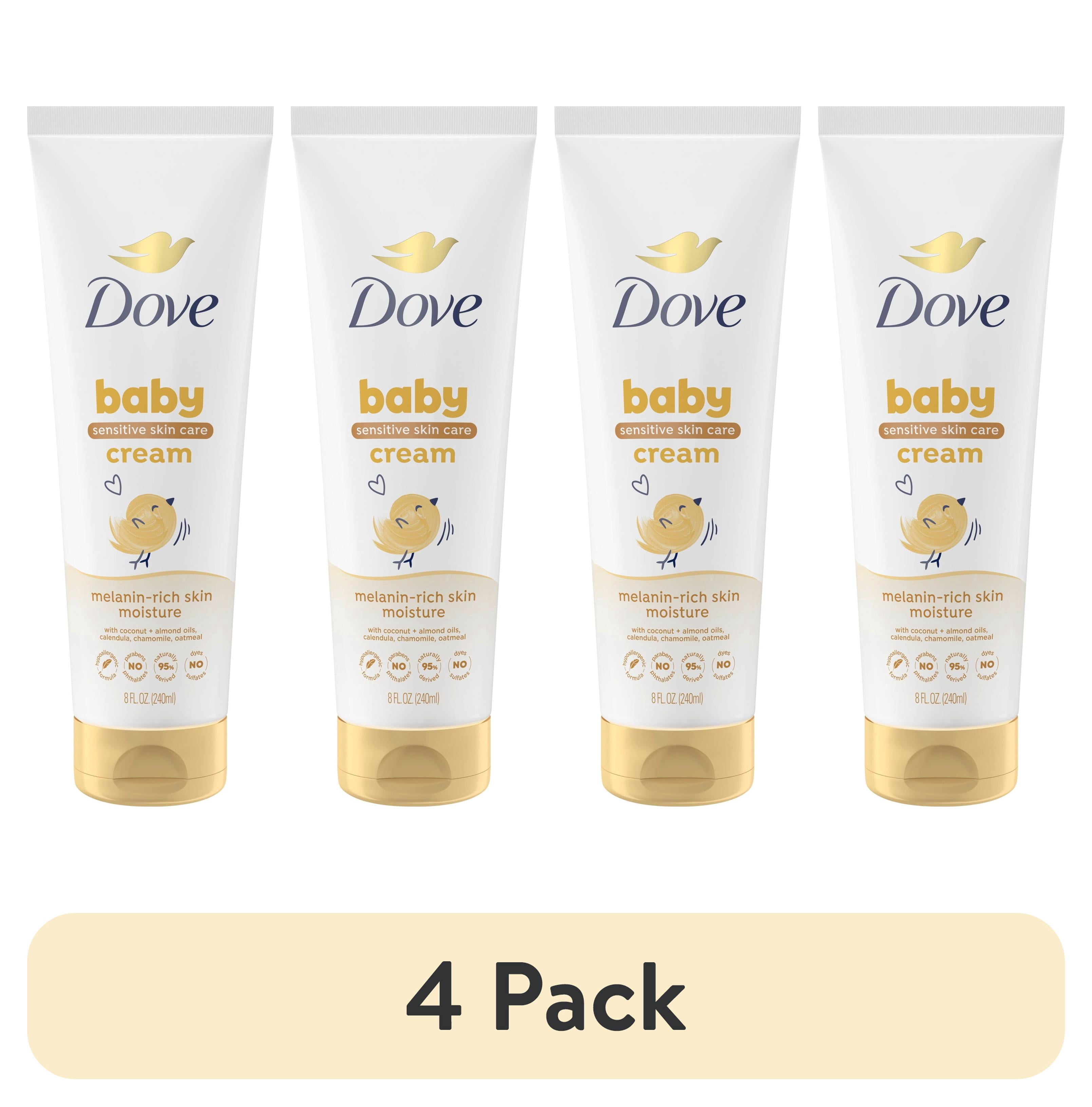 4 pack) Baby Dove Sensitive Baby Cream Baby Skin Care Melanin-Rich