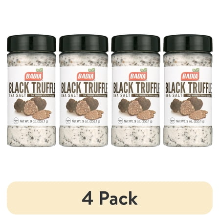 (4 pack) Badia Black Truffle Sea Salt, 9 oz Bottle