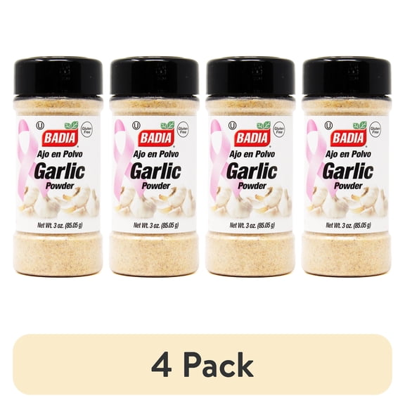 (4 pack) Badia Garlic Powder, 3 oz