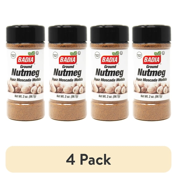 (4 pack) Badia Ground Nutmeg, 3 oz Bottle