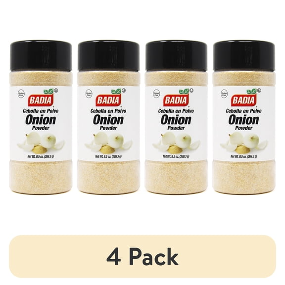 (4 pack) Badia Onion Powder, 8 oz Bottle