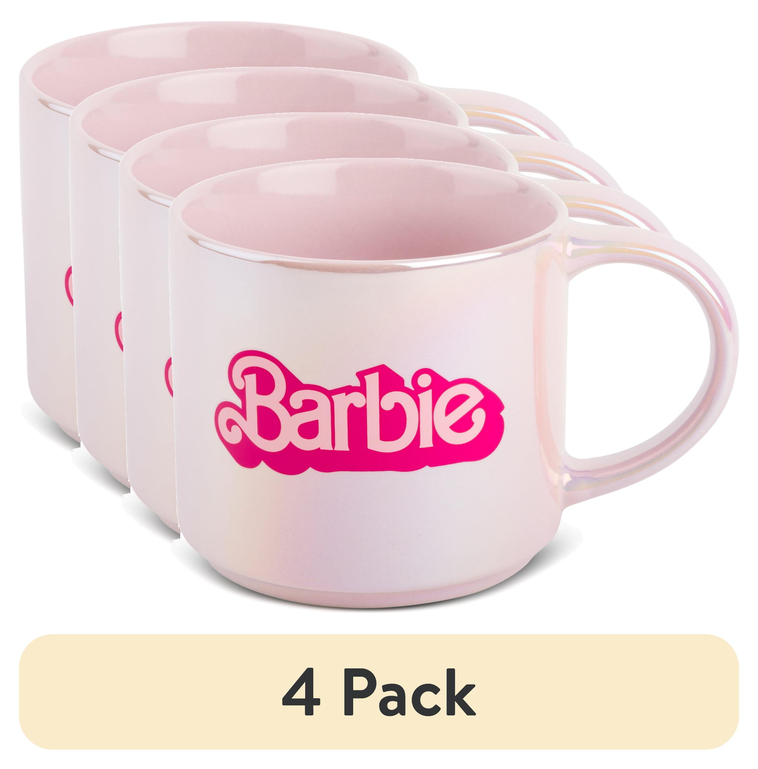Barbie Stoneware Pearl Pink 15oz Coffee Mug - Walmart.com