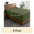 thumbnail image 1 of (4 pack) Bare Home Fitted Sheet - 22" Extra Deep Pocket - Premium 1800 Collection - Full-XL, Cypress, 1 of 7
