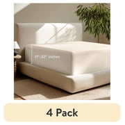 4 pack Bare Home Fitted Sheet - 22" Extra Deep Pocket - Premium 1800 Collection - King, Sand