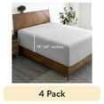 thumbnail image 1 of (4 pack) Bare Home Fitted Sheet - 24" Extra Deep Pocket - Premium 1800 Collection - King, Cloud Gray, 1 of 8