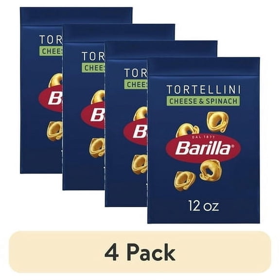 (4 pack) Barilla Classic Non-GMO, Filled Cheese and Spinach Tortellini Pasta, 12 oz