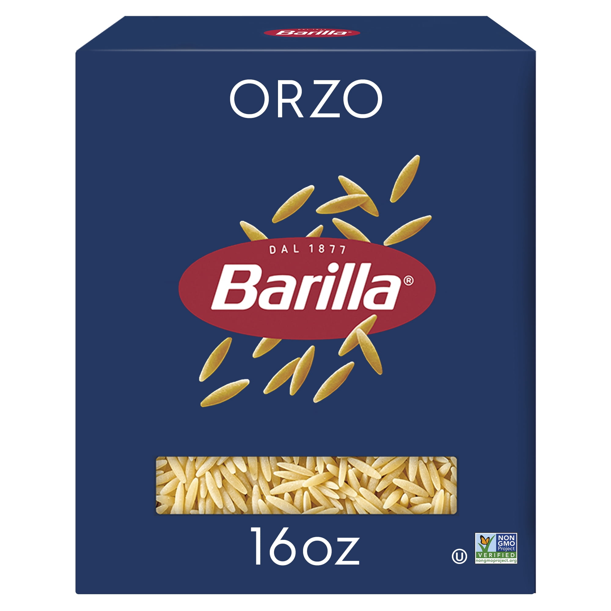 (4 pack) Barilla Classic Non-GMO, Kosher Certified Orzo Pasta, 16 oz