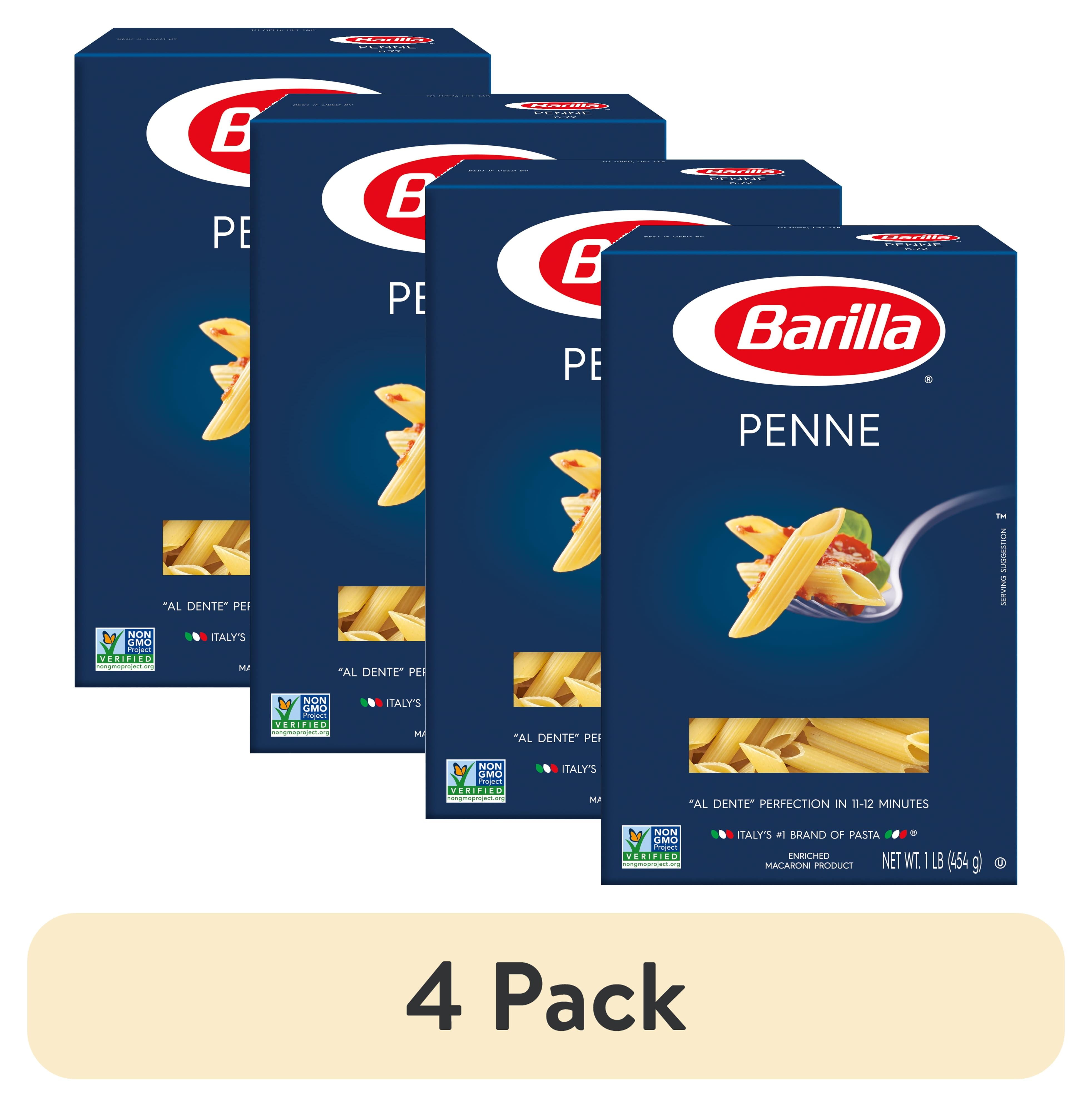 (4 pack) Barilla Classic Non-GMO, Kosher Certified Penne Pasta, 16 oz