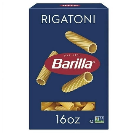 (4 pack) Barilla Classic Non-GMO, Kosher Certified Rigatoni Pasta, 16 oz