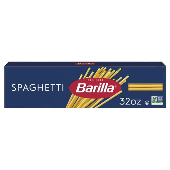 (4 pack) Barilla Classic Non-GMO, Kosher Certified Spaghetti Pasta, 32 oz