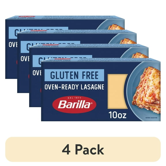 (4 pack) Barilla Gluten Free Oven Ready Lasagna Pasta, 10 oz