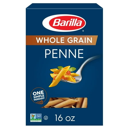 (4 pack) Barilla Whole Grain Penne Pasta, 100% Whole Wheat, 16 oz. Box