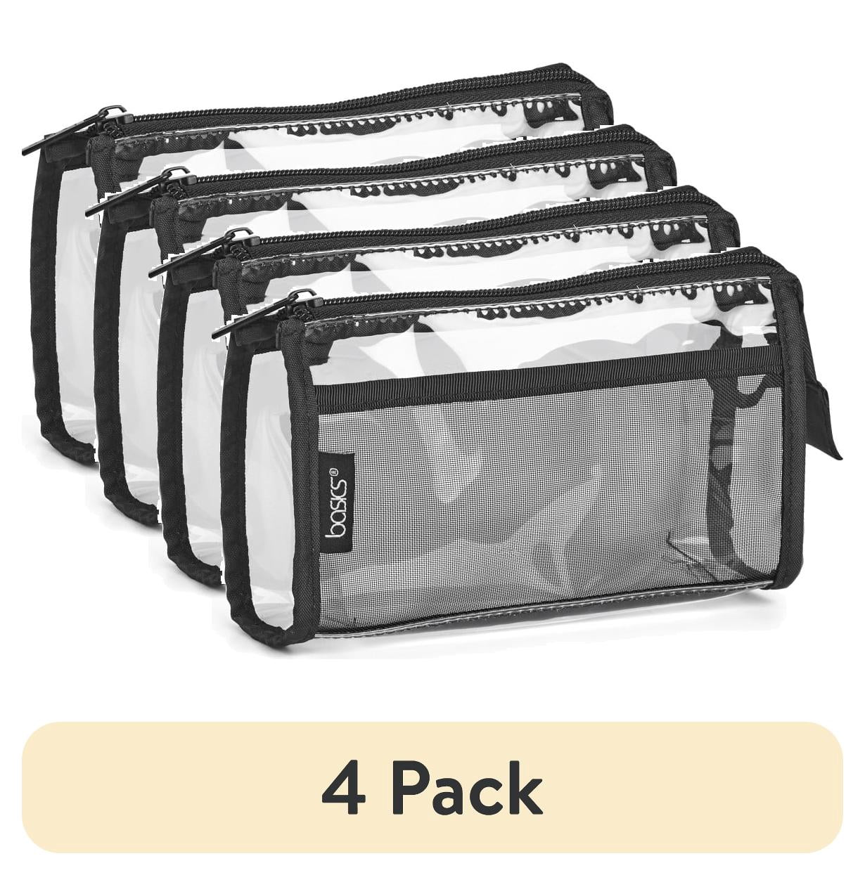 Basics Transparent Small Accessory Clutch with Plastic Zipper for