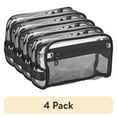 thumbnail interactive-video image 1 of (4 pack) Conair Basics Clear Travel Organizer Bag with Side Pocket and Handle, Black, 1 of 8
