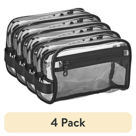 Conair Basics Clear Travel Organizer Bag with Side Pocket and Handle, Black  | TalkShopLive