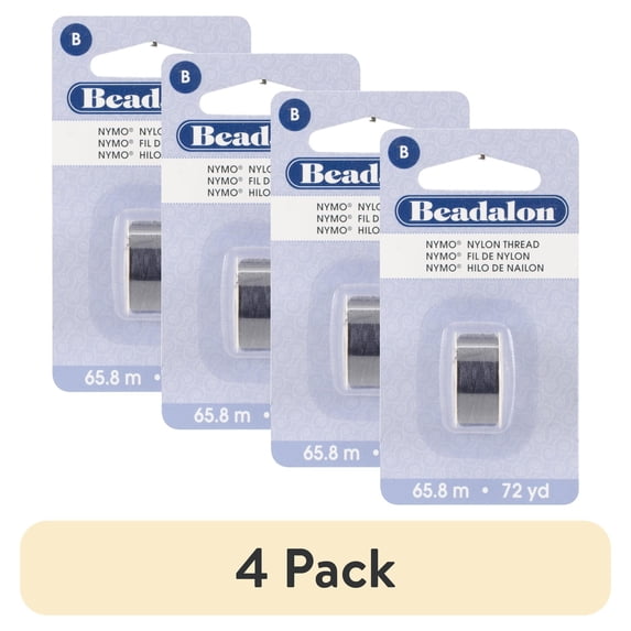 (4 pack) Beadalon Nymo Thread .20X72yd-Black