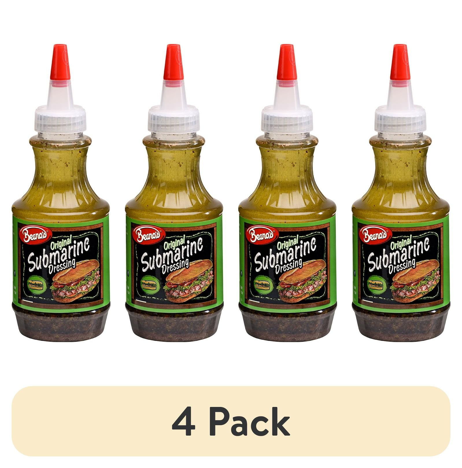 (4 pack) Beano's Original Submarine Dressing, 8 Fluid oz. Bottle