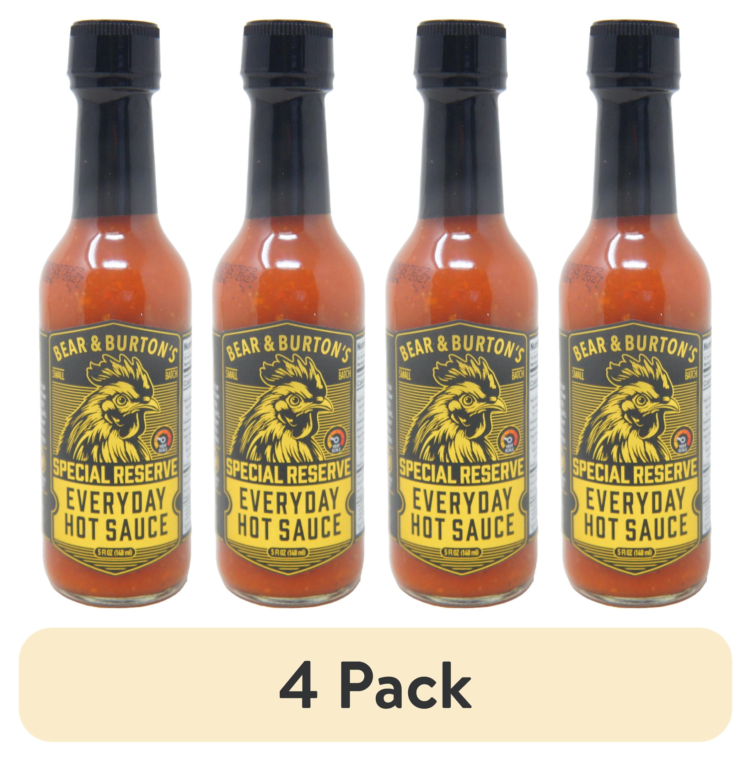 (4 pack) Bear & Burton's Everyday Hot Sauce 5oz Gluten Free All Natural Cayenne Peppers 67203
