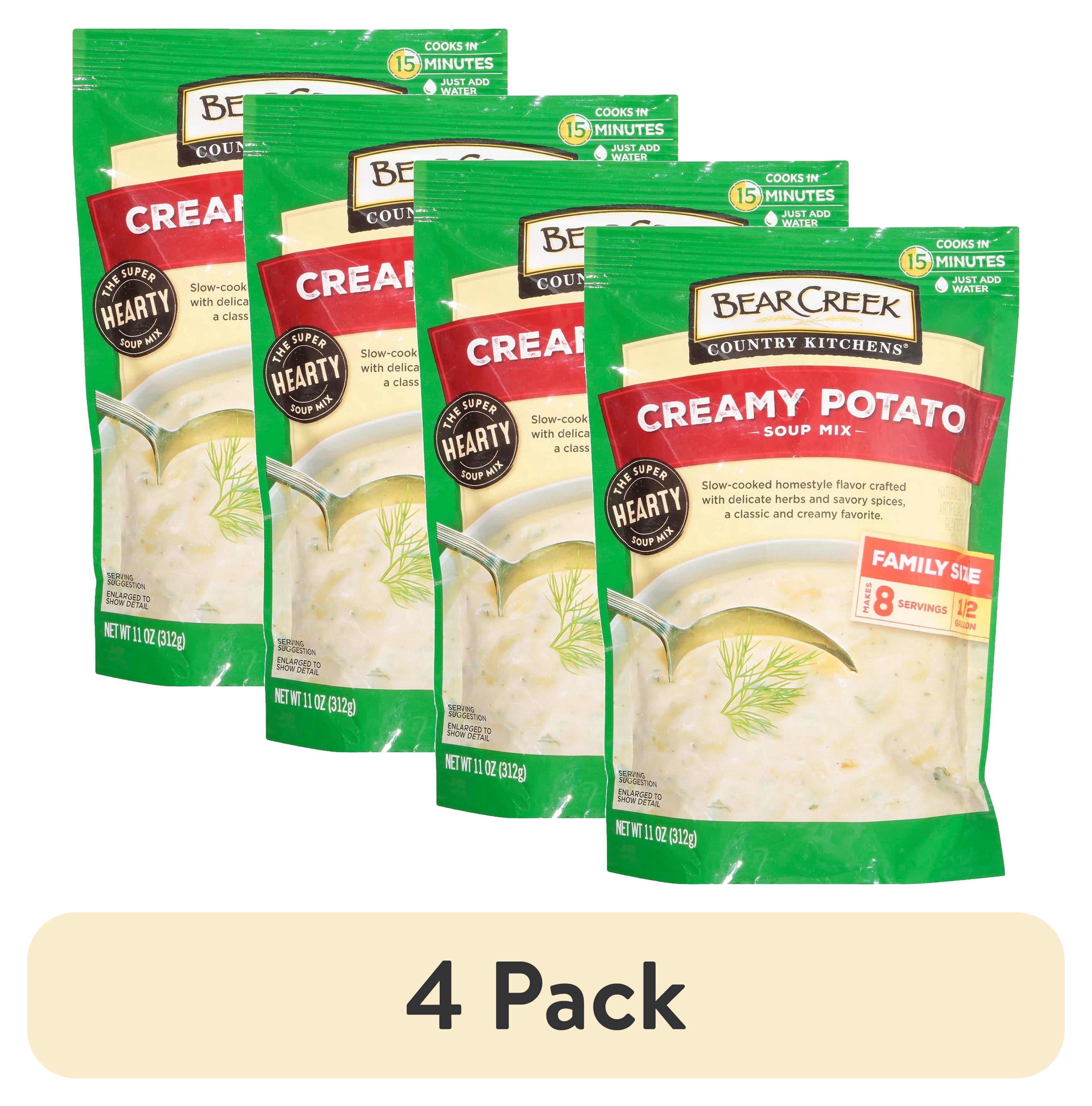 (4 pack) Bear Creek Country Kitchens Creamy Potato Soup Mix, 11 OZ Pouch